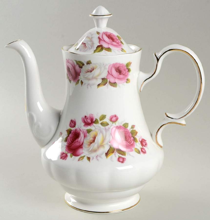 Princess Roses Coffee Pot & Lid by Queen Anne (England)-1