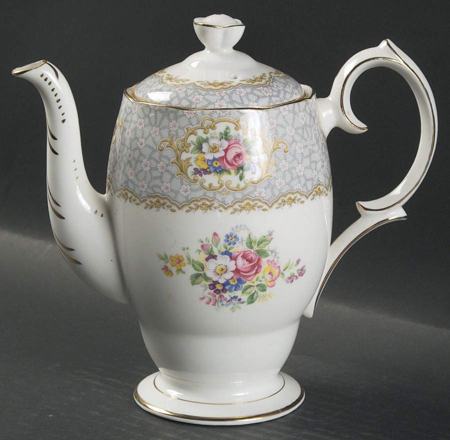 Gainsborough (Gray) Mini Coffee Pot & Lid by Queen Anne (England)-1