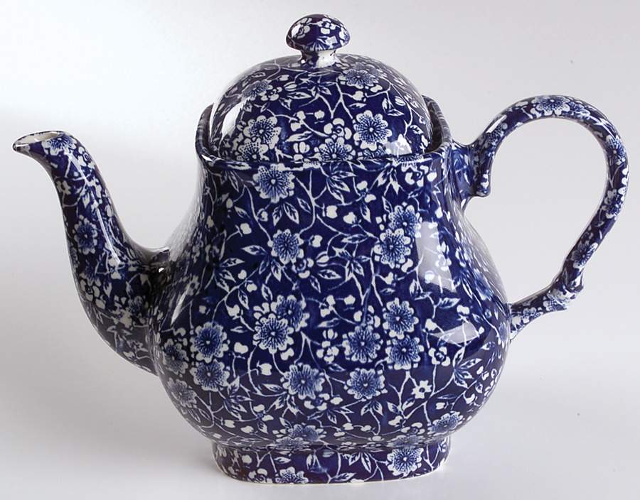 Calico Blue (England) Teapot & Lid by Queen's-1