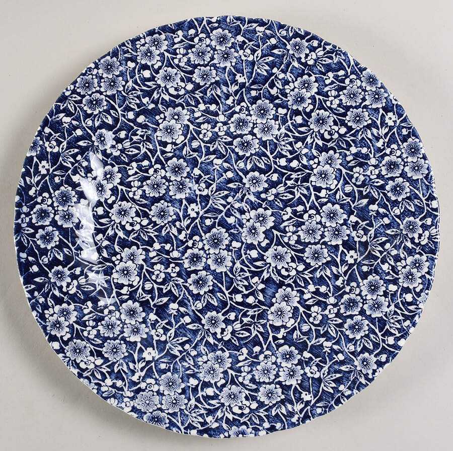 Calico Blue (England) Dinner Plate by Queen's-1