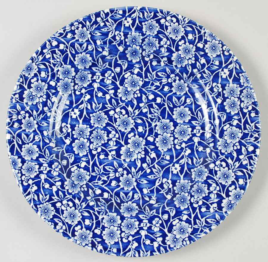 Calico Blue (England) Salad Plate by Queen's-1