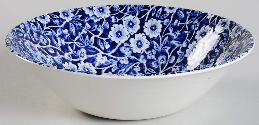 Calico Blue (England) Coupe Soup Bowl by Queen's-1