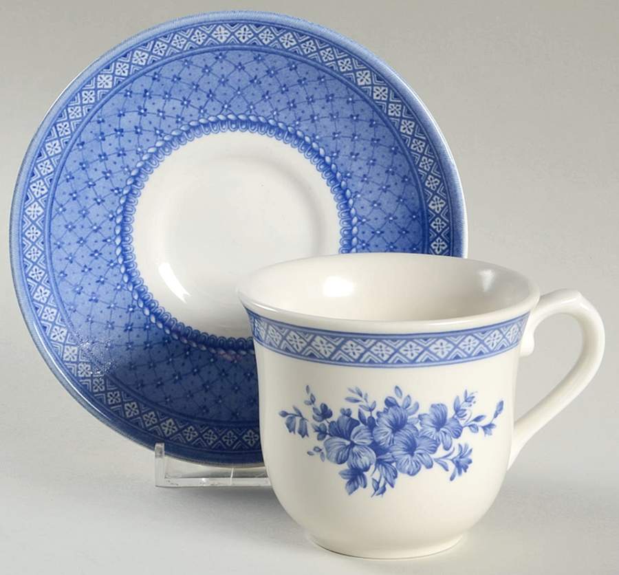 Out of The Blue Flat Cup & Saucer Set by Queen's-1