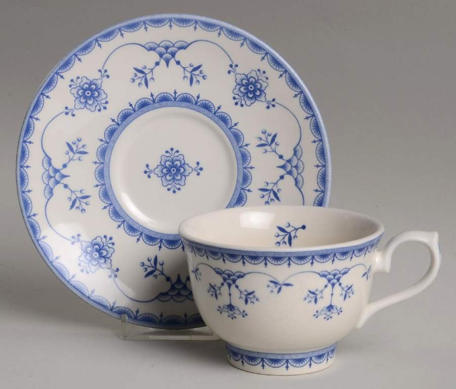 Ingrid Footed Cup & Saucer Set by Queen's-1