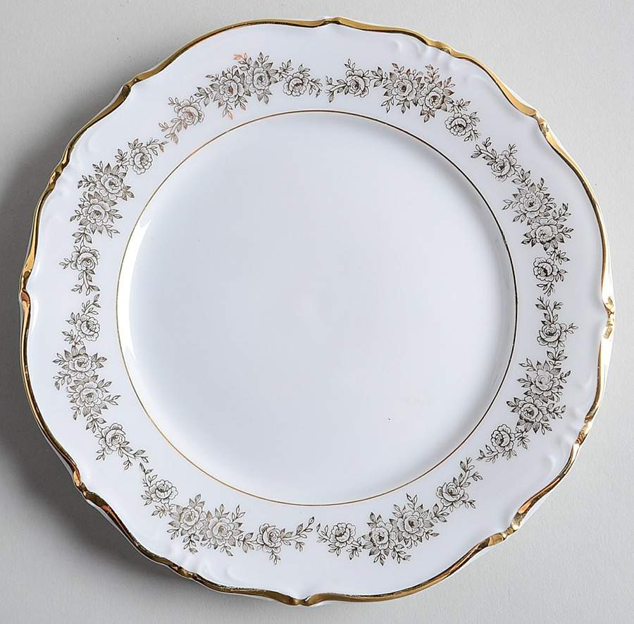 Tuxedo Royale Salad Plate by Queen Anne (Bavaria Germany)-1