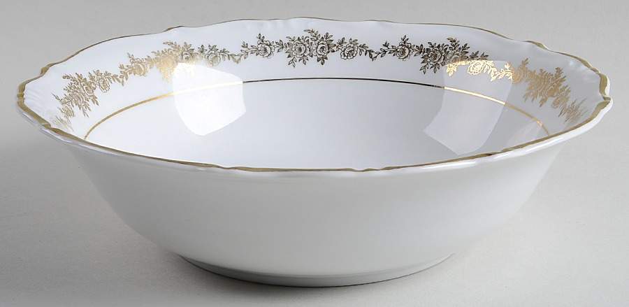Tuxedo Royale 9" Round Vegetable Bowl by Queen Anne (Bavaria Germany)-1