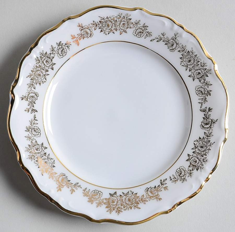 Tuxedo Royale Bread & Butter Plate by Queen Anne (Bavaria Germany)-1