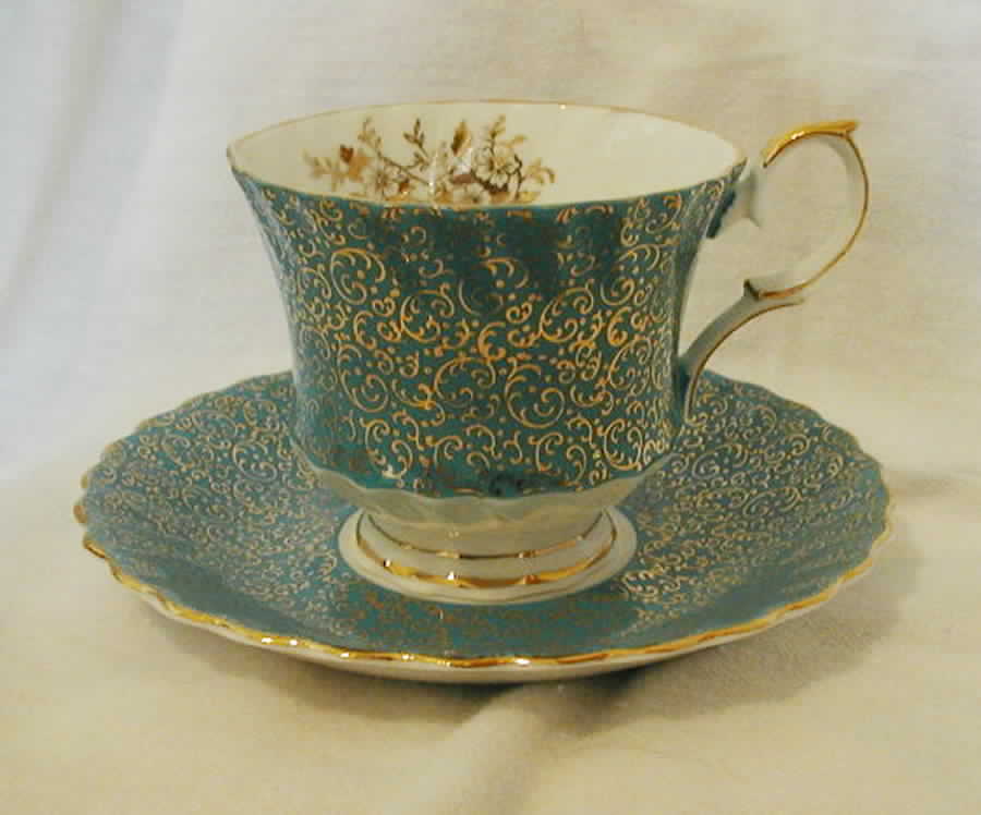 480 Footed Cup & Saucer Set by Queen Anne (England)-1