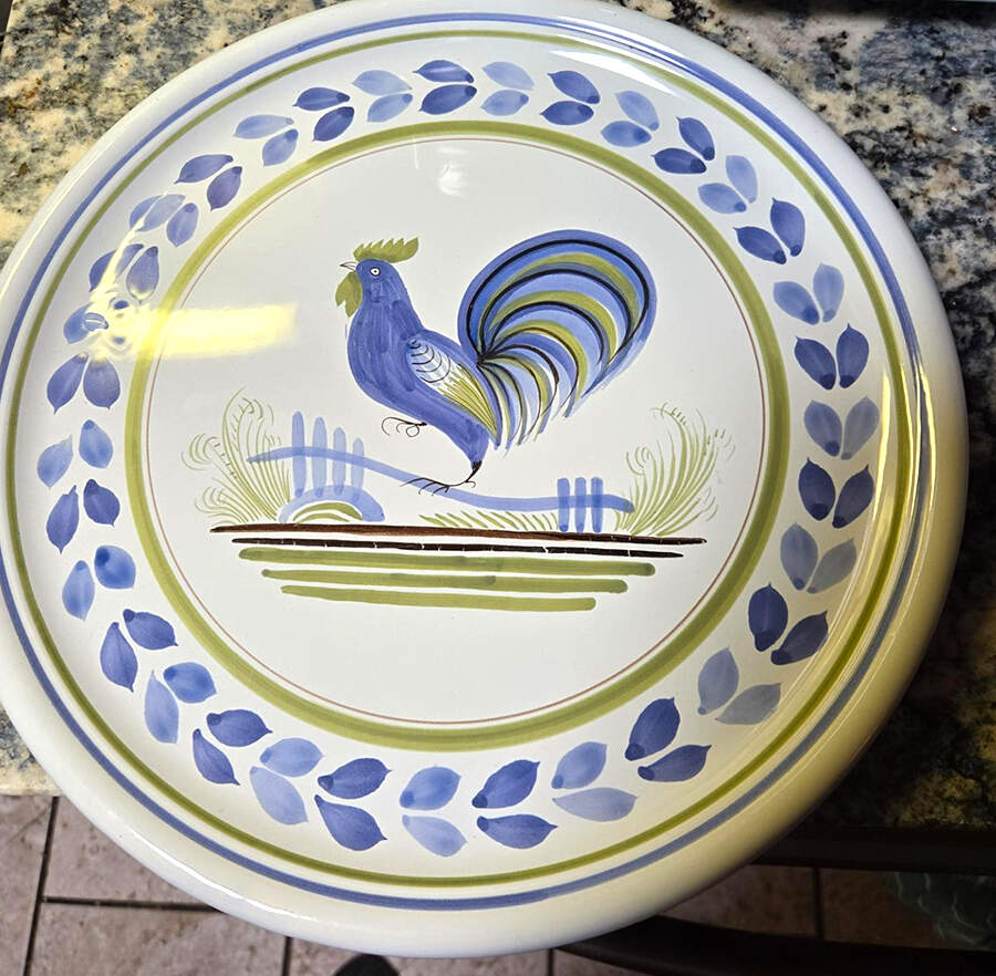 Le Coq Prestigieux Cake Plate by Quimper-1