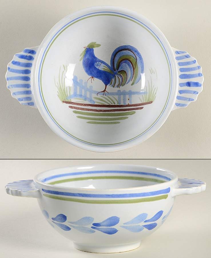 Le Coq Prestigieux Lugged Cereal Bowl by Quimper-1