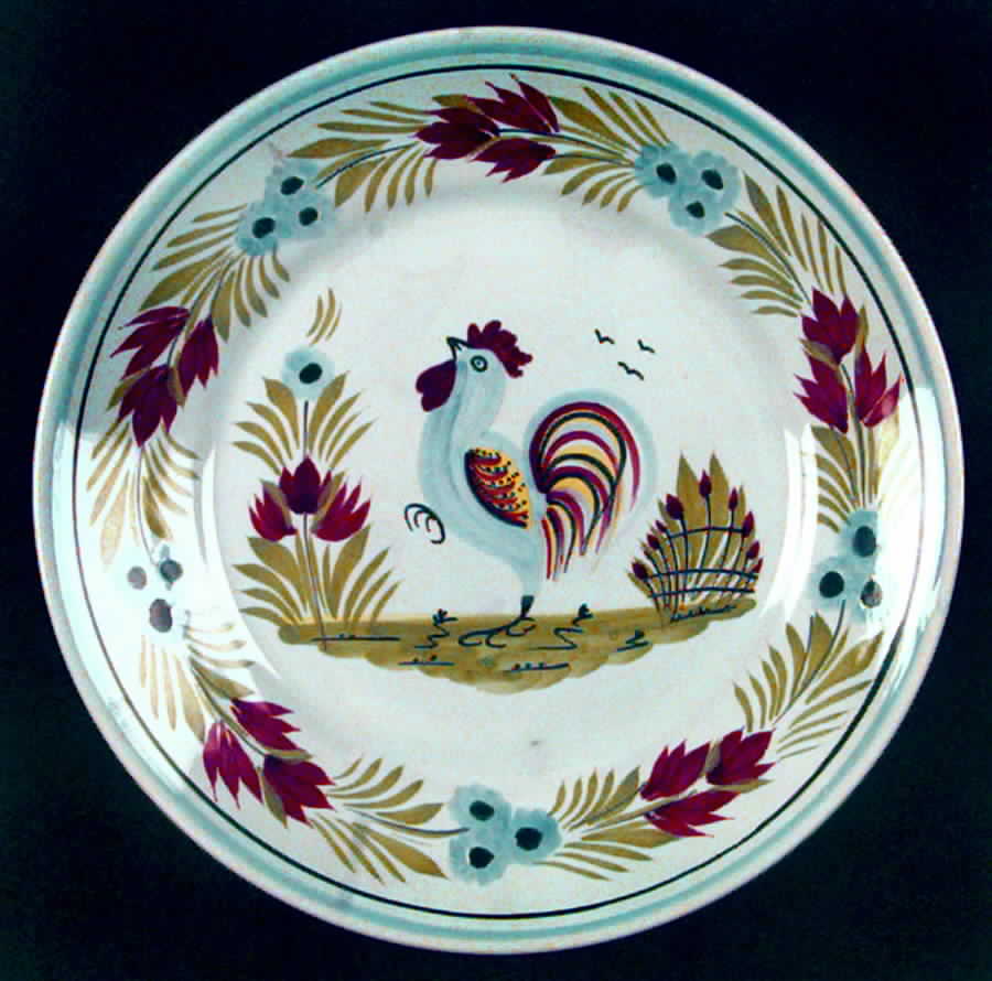 Le Coq Breton Bread & Butter Plate by Quimper-1