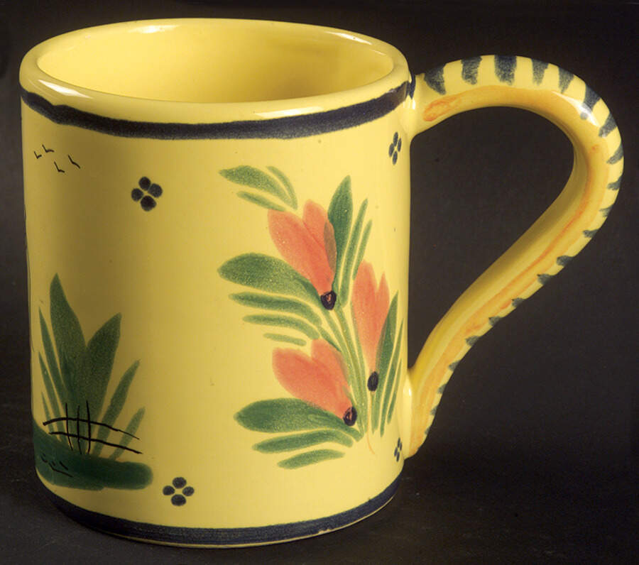 Soleil Yellow (Octagonal, Man) Mug by Quimper-1