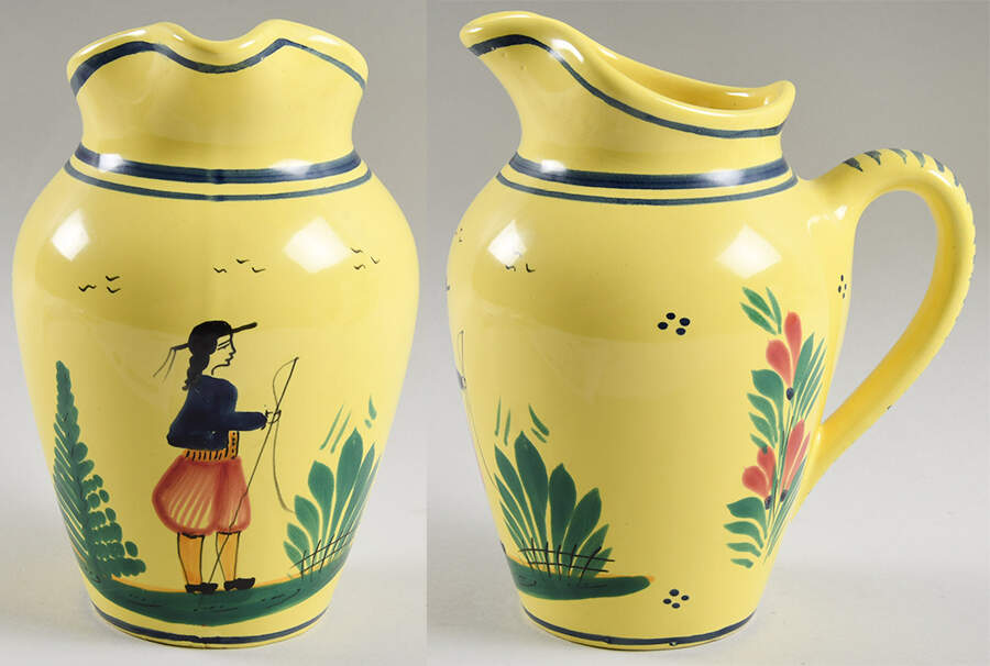 Soleil Yellow (Octagonal, Man) 38 Oz Pitcher by Quimper-1
