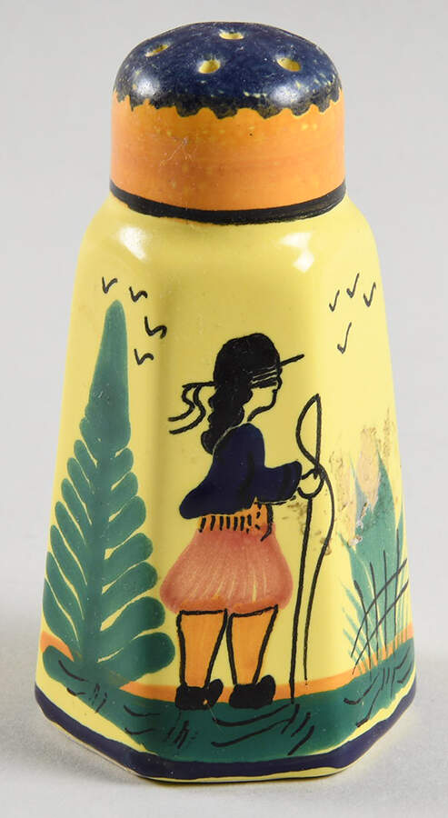 Soleil Yellow (Octagonal, Man) Pepper Shaker by Quimper-1