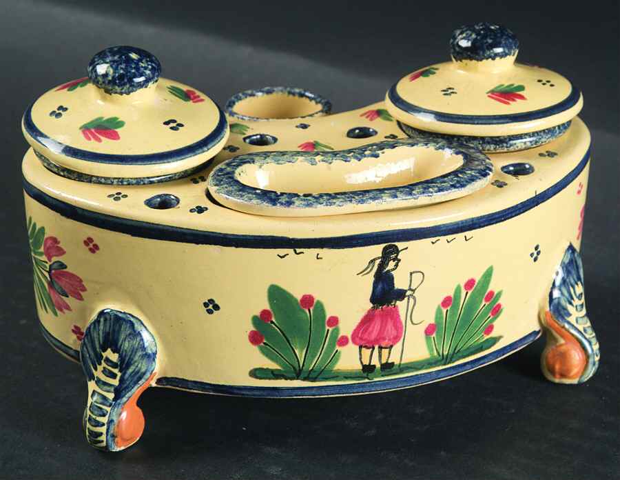 Soleil Yellow (Octagonal, Man) Ink Stand by Quimper-1
