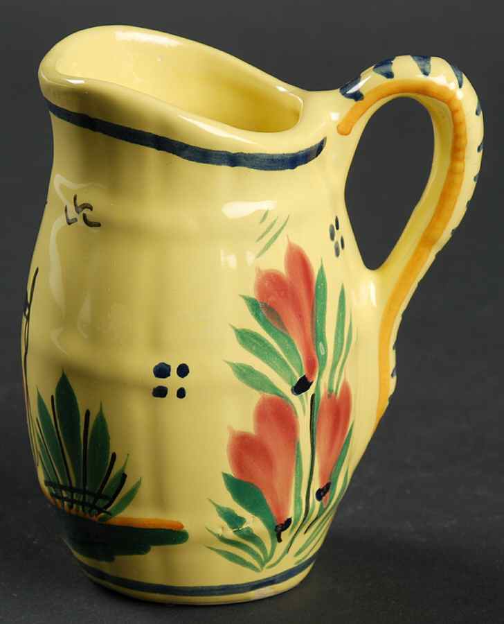 Soleil Yellow (Octagonal, Man) Mini Creamer by Quimper-1