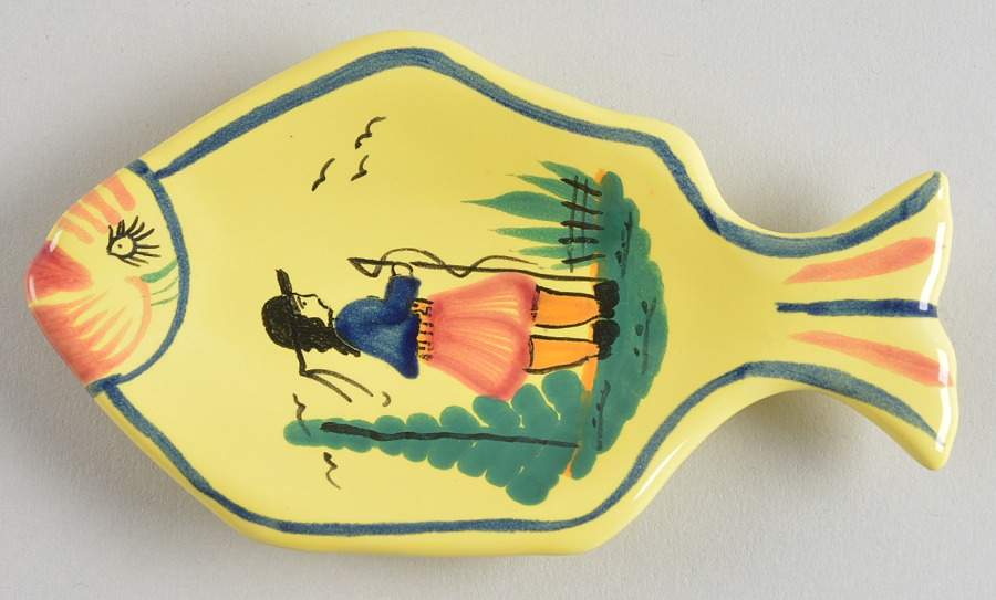 Soleil Yellow (Octagonal, Man) 4" Ashtray by Quimper-1
