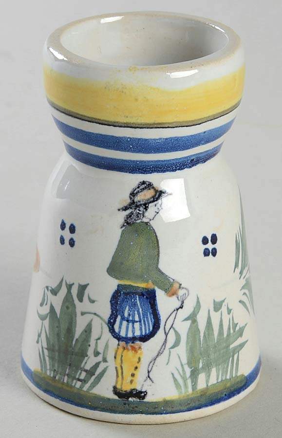 Henriot (Lady Or Man Center) Single Egg Cup by Quimper-1