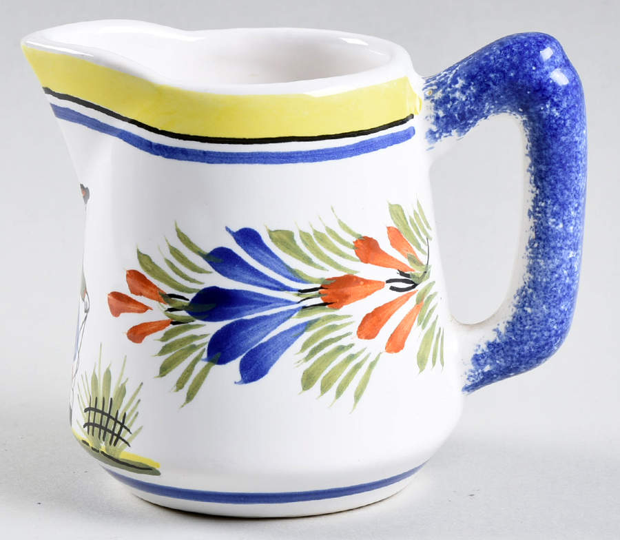 Henriot (Lady Or Man Center) Oversize Creamer by Quimper-1