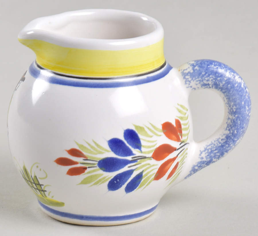 Henriot (Lady Or Man Center) Mini Creamer by Quimper-1