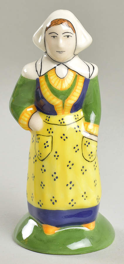 Henriot (Lady Or Man Center) Figural Salt Shaker by Quimper-1