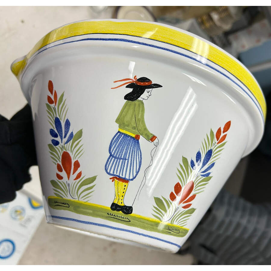 Henriot (Lady Or Man Center) Batter Bowl by Quimper-1