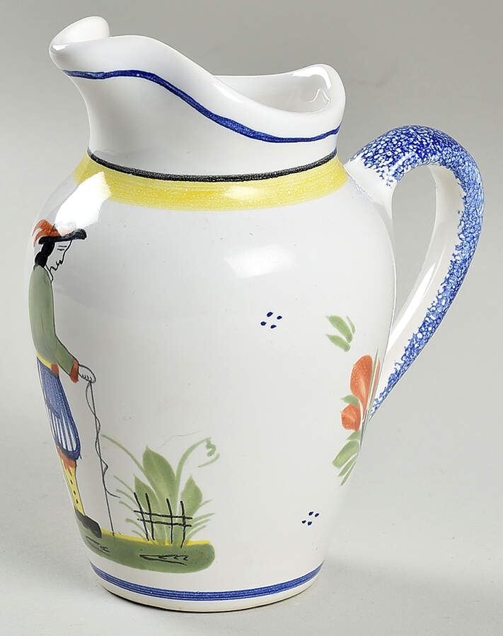 Henriot (Lady Or Man Center) 10 Oz Pitcher by Quimper-1