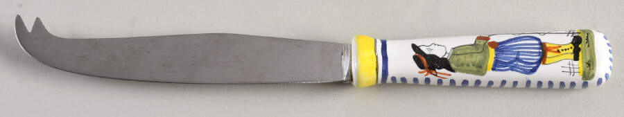 Henriot (Lady Or Man Center) Cheese Knife with Stainless Blade by Quimper-1