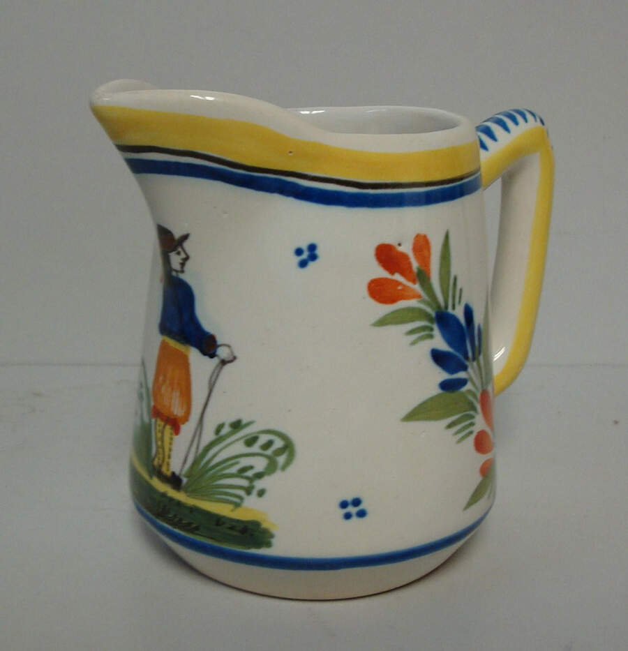 Henriot (Lady Or Man Center) Creamer by Quimper-1