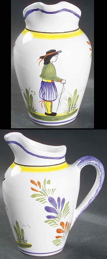 Henriot (Lady Or Man Center) 16 Oz Pitcher by Quimper-1