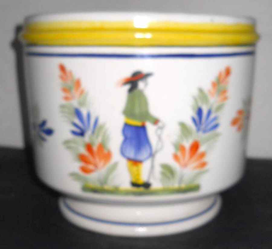 Henriot (Lady Or Man Center) 7" Planter by Quimper-1