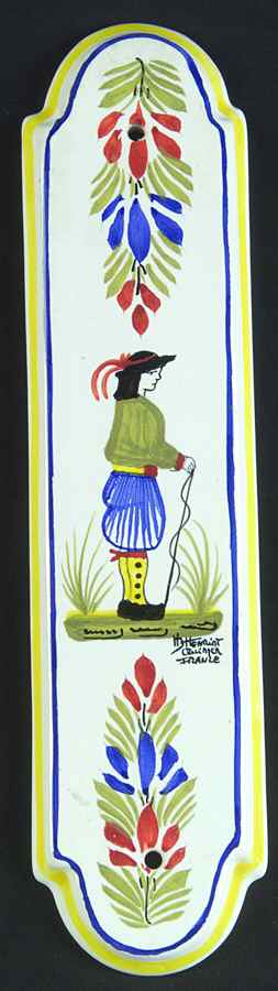 Henriot (Lady Or Man Center) Push Plate by Quimper-1