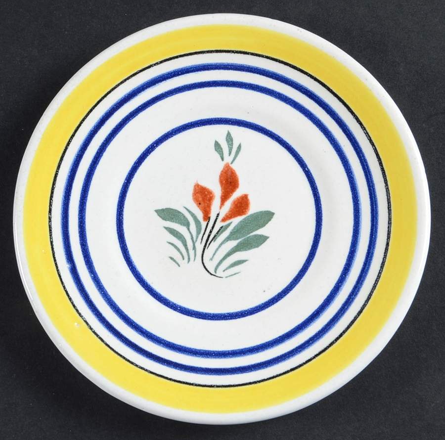 Henriot (Lady Or Man Center) Saucer for Flat Cup by Quimper-1