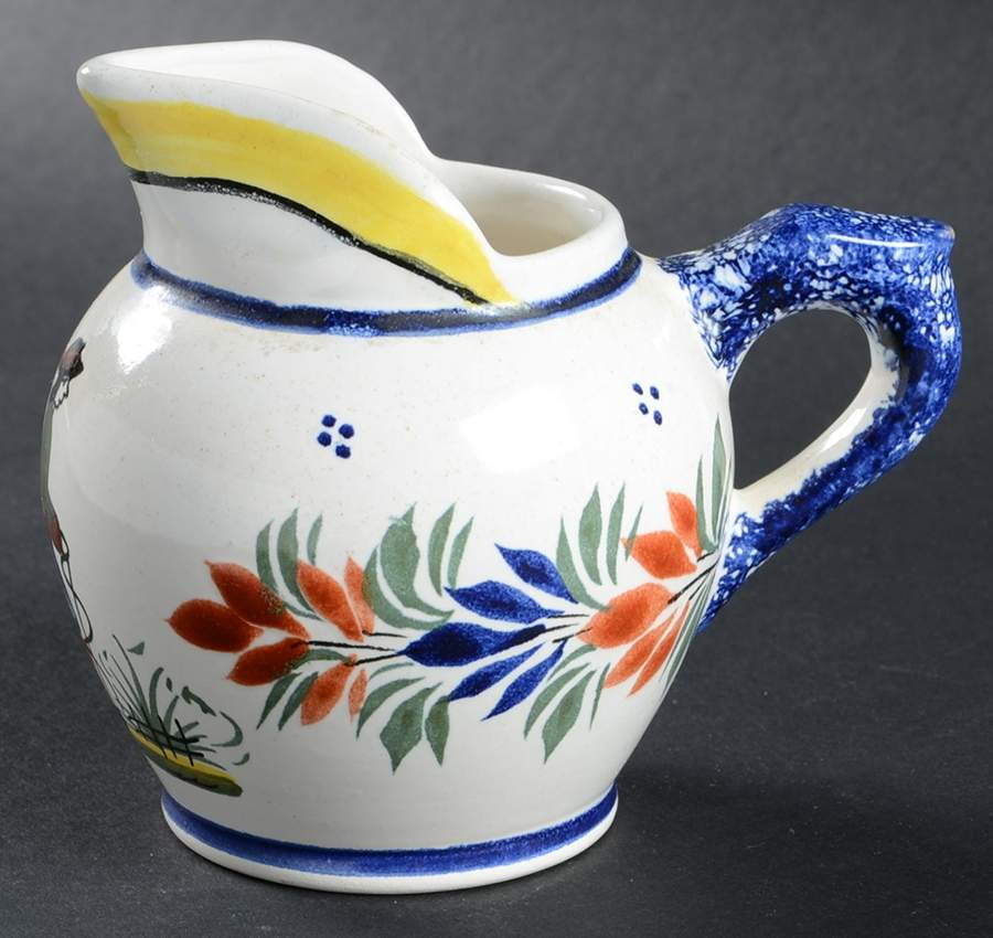 Henriot (Lady Or Man Center) Creamer by Quimper-1