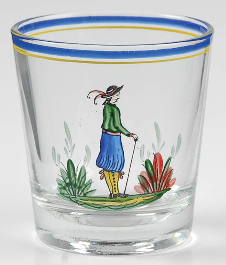 Henriot (Lady Or Man Center) 8 Oz Glassware Tumbler by Quimper-1
