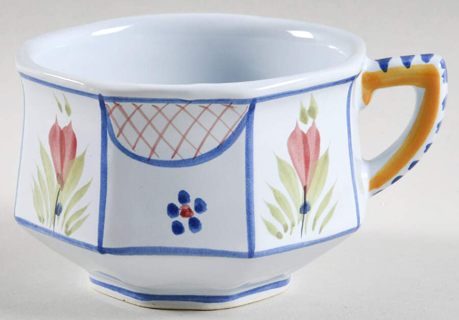 Mistral Blue (Octagonal, Man Center) Oversized Cup by Quimper-1