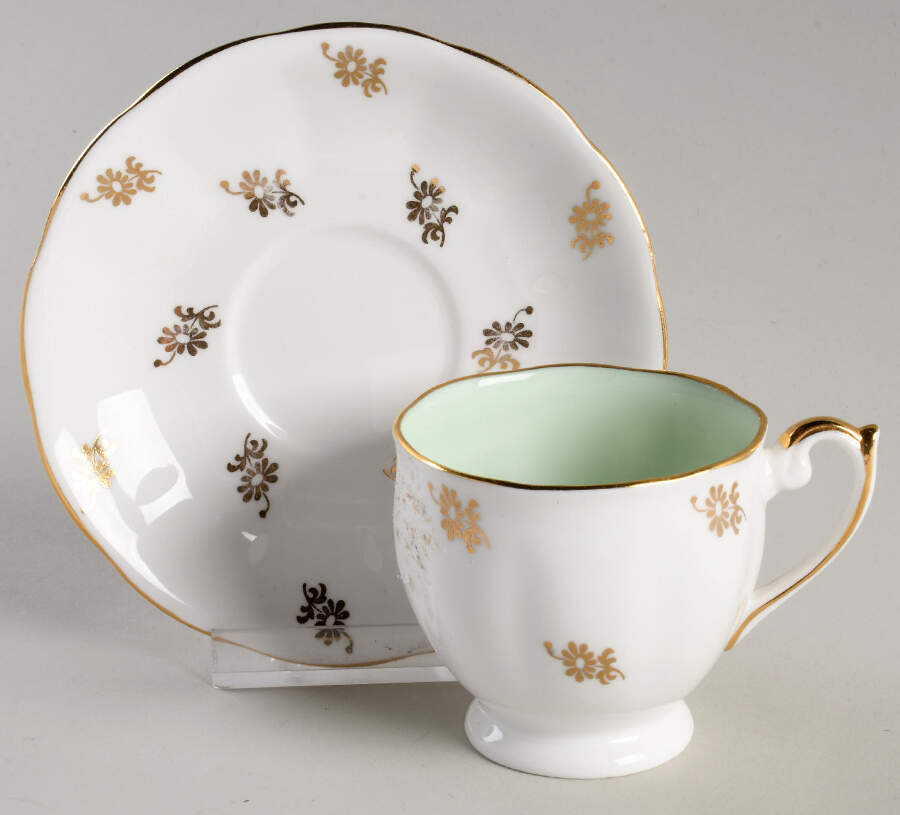 5365 Footed Demitasse Cup & Saucer Set by Queen Anne (England)-1