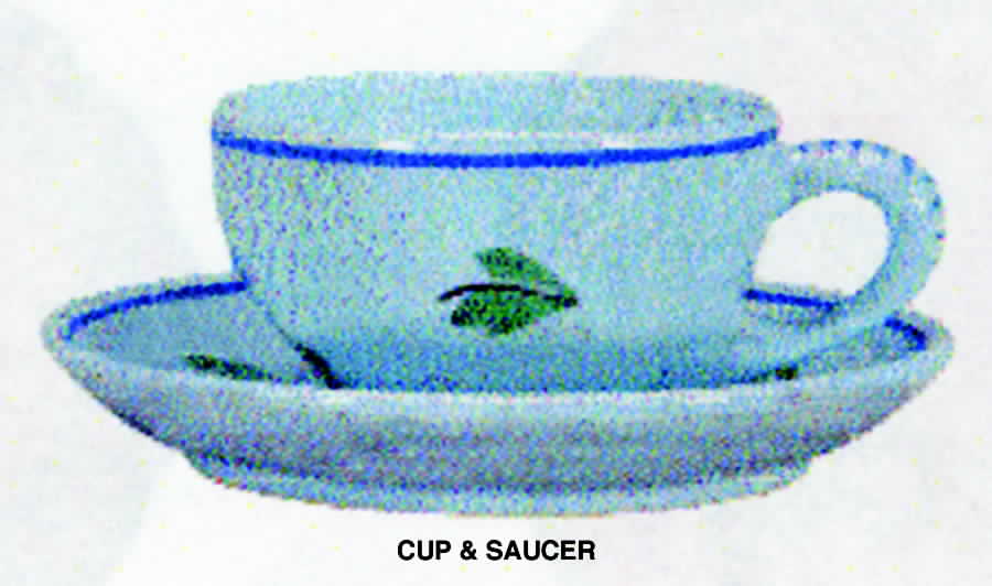 Josette Flat Cup & Saucer Set by Quimper-1