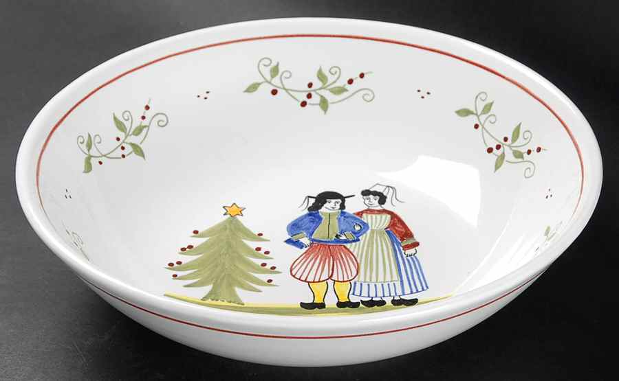 L'Esprit de Noel 8" Round Vegetable Bowl by Quimper-1