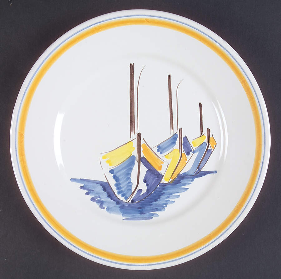 Escale Luncheon Plate by Quimper-1