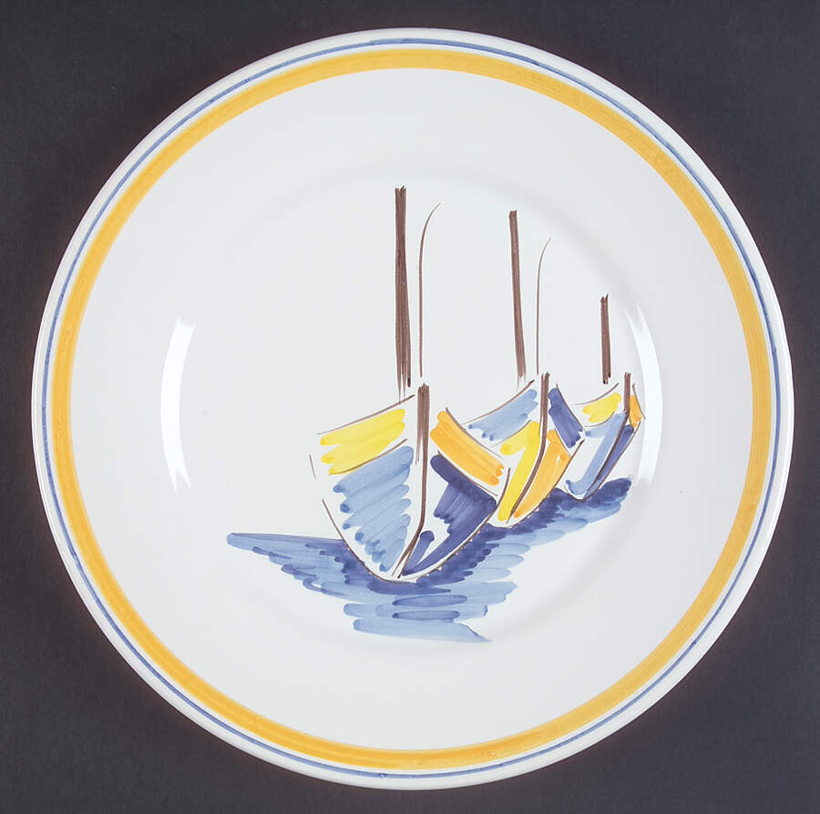 Escale Dinner Plate by Quimper-1