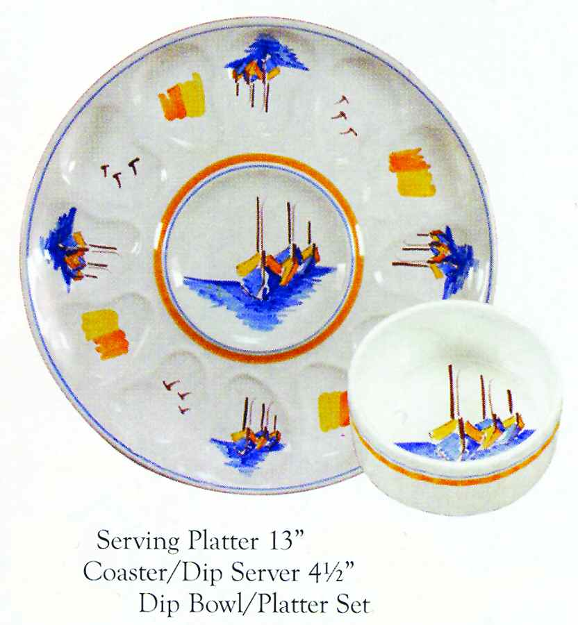 Escale (2 Piece) Chip & Dip Set by Quimper-1