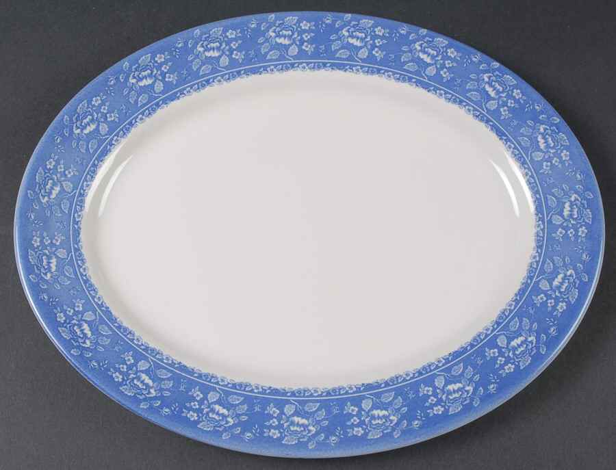 Albertine 12" Oval Serving Platter by Queen's-1