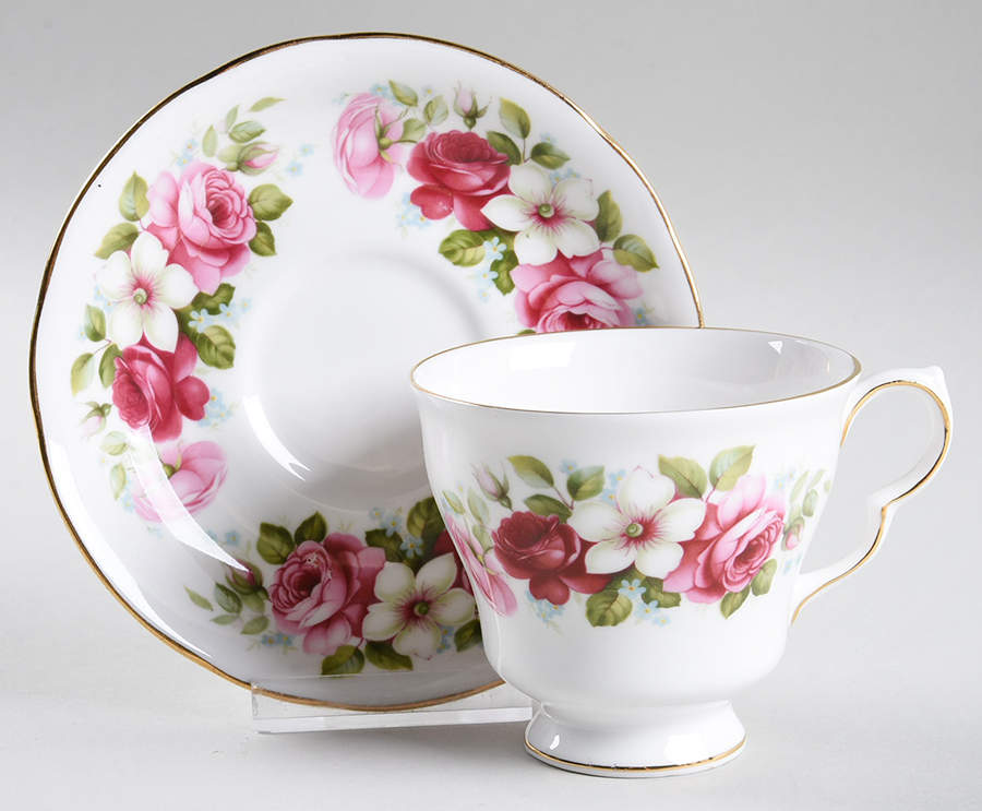 8644 Footed Cup & Saucer Set by Queen Anne (England)-1