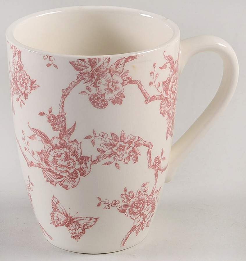 Toile de Jouy Pink Mug by Queen's-1