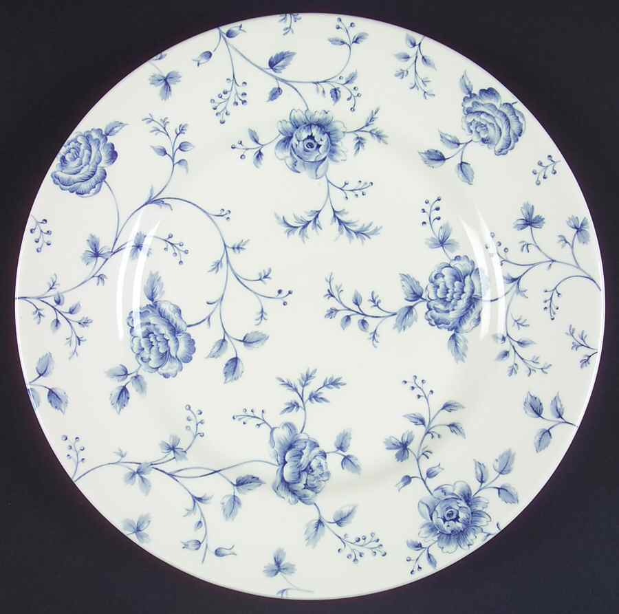 Rose Chintz Blue Dinner Plate by Queen's-1