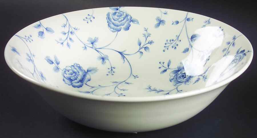 Rose Chintz Blue 9" Round Vegetable Bowl by Queen's-1
