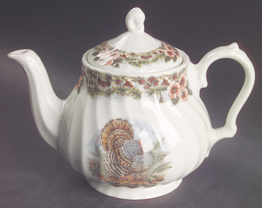 Thanksgiving Multicolor Teapot & Lid by Queen's-1