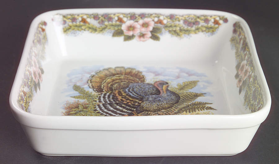 Thanksgiving Multicolor 9" Square Baker by Queen's-1