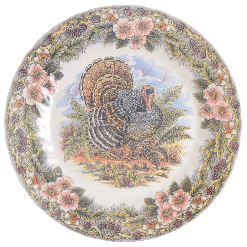 Thanksgiving Multicolor Dinner Plate by Queen's-1